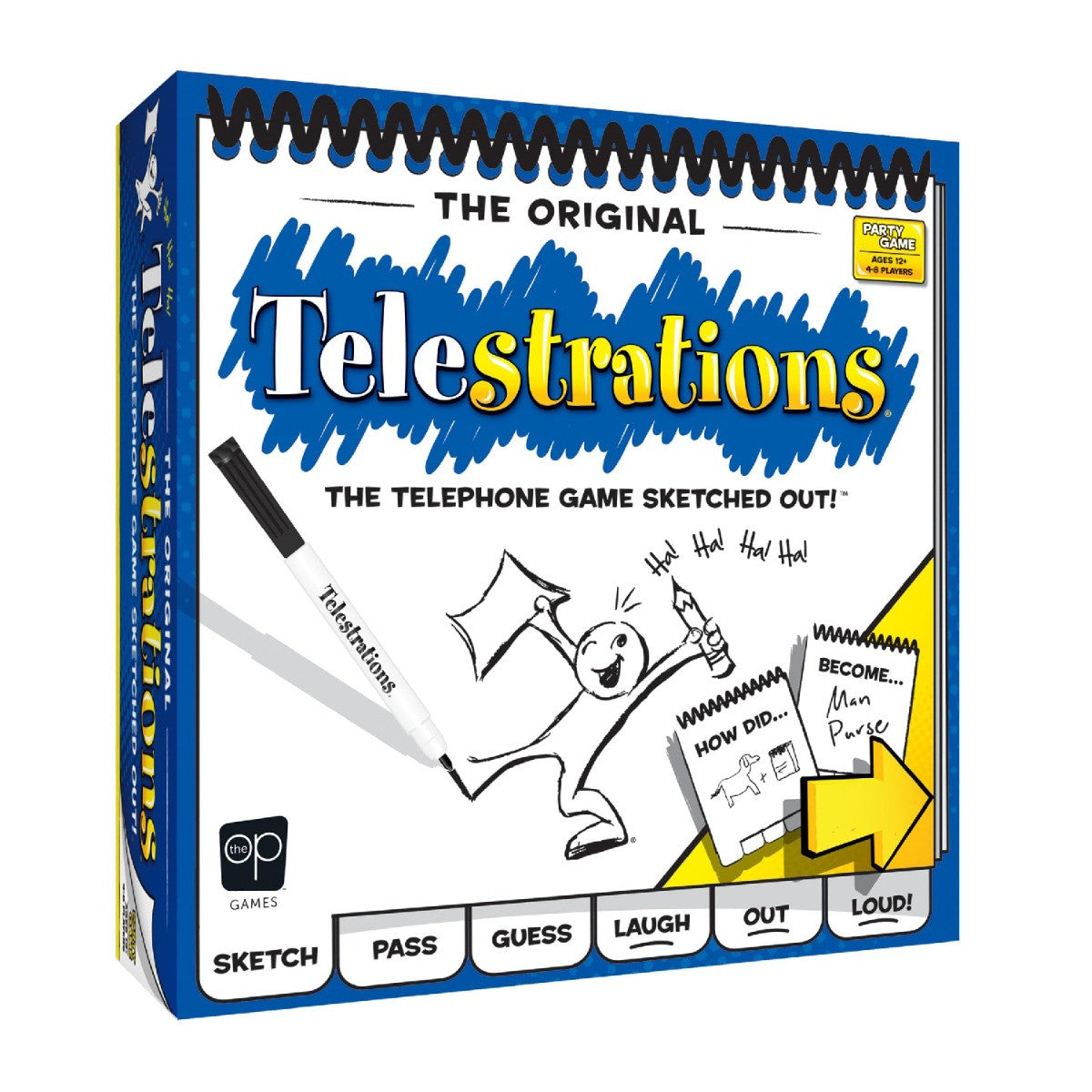 The OP Usaopoly Telestrations Original Board Game Fun 4-8 Player Family Game for Ages 12+ USA-PG000-264