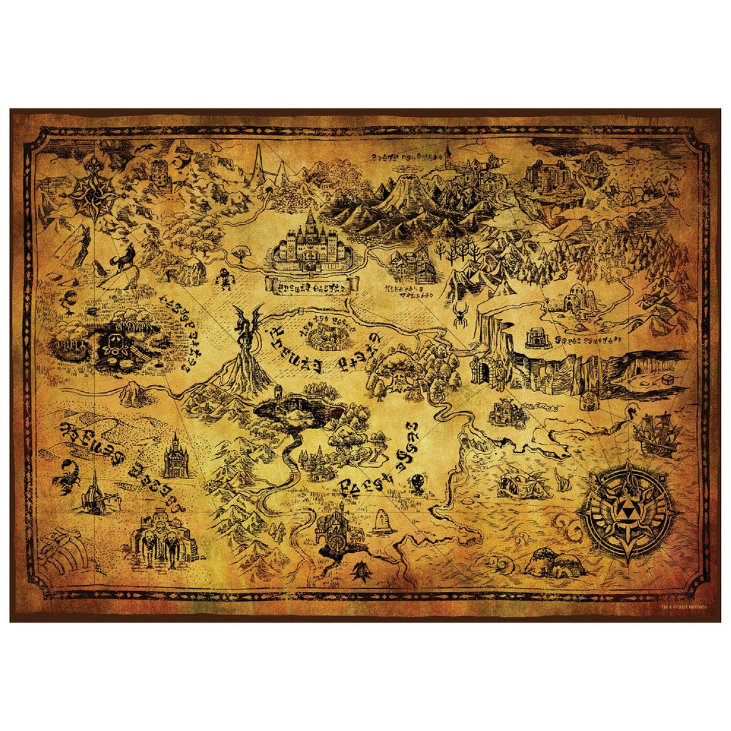 The OP Usaopoly The Legend of Zelda Hyrule Map 1000-Piece Jigsaw Puzzle Official Nintendo USA-PZ005-690