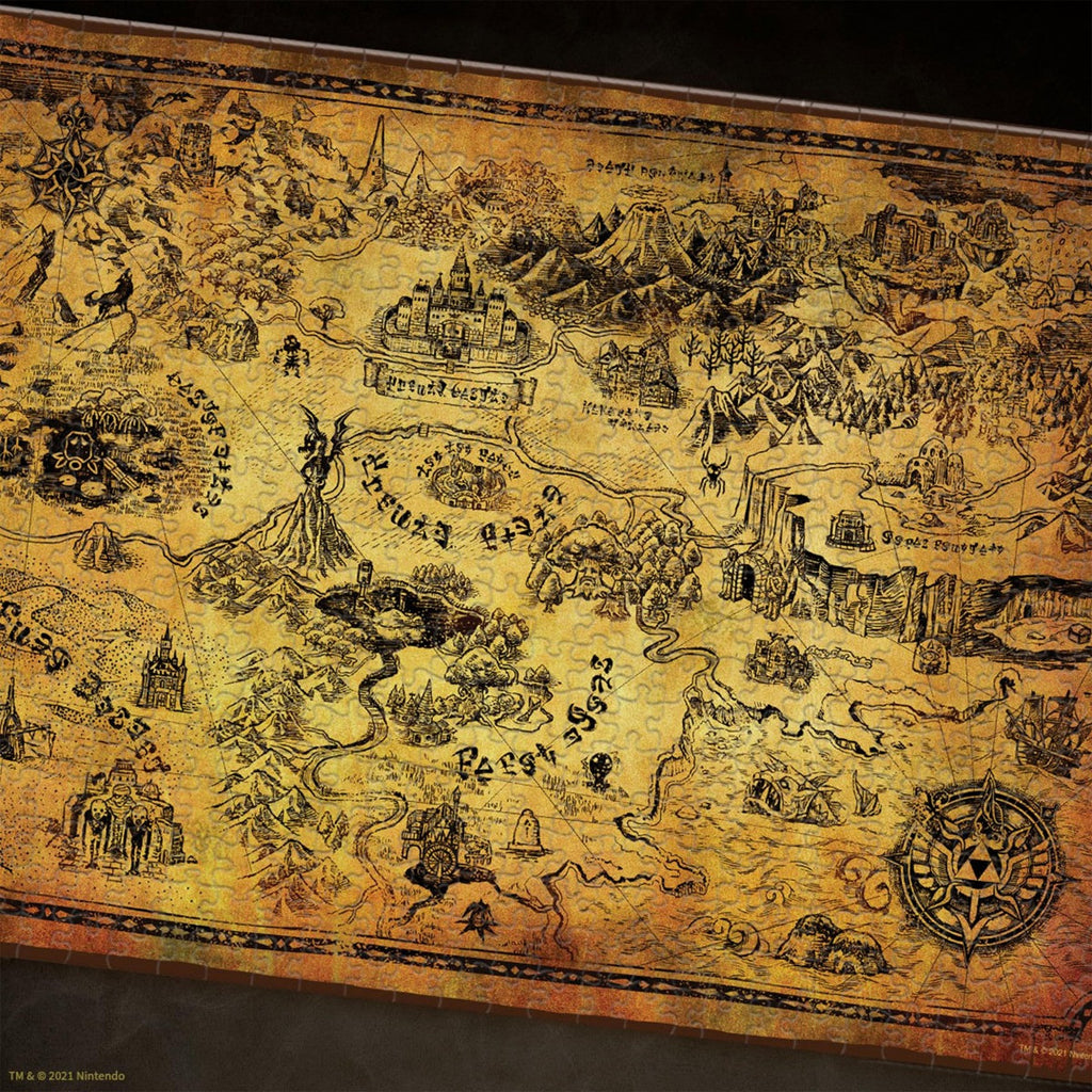 The OP Usaopoly The Legend of Zelda Hyrule Map 1000-Piece Jigsaw Puzzle Official Nintendo USA-PZ005-690