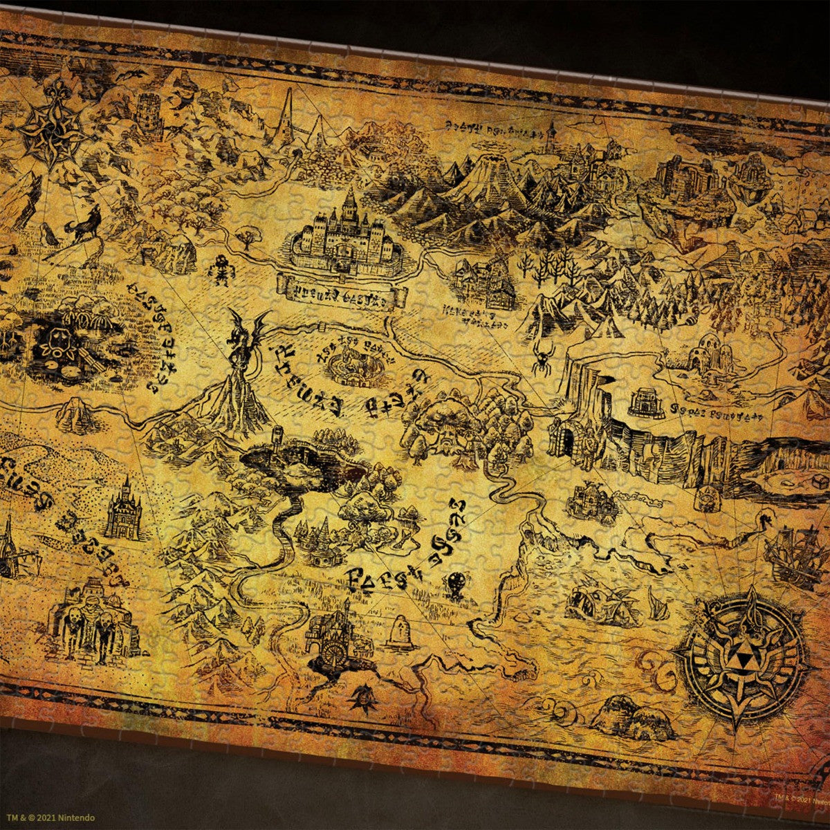 The OP Usaopoly The Legend of Zelda Hyrule Map 1000-Piece Jigsaw Puzzle Official Nintendo USA-PZ005-690