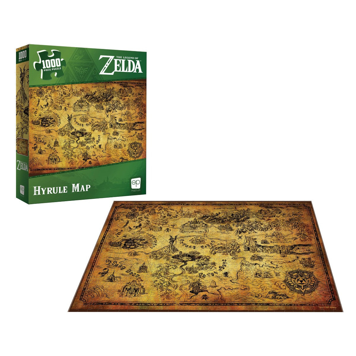 The OP Usaopoly The Legend of Zelda Hyrule Map 1000-Piece Jigsaw Puzzle Official Nintendo USA-PZ005-690