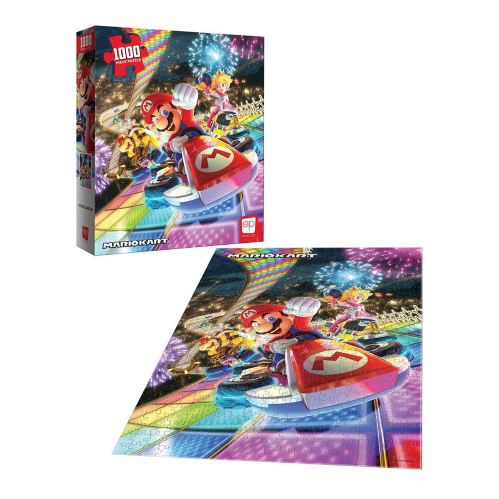 The OP Usaopoly Mario Kart Rainbow Road 1000-Piece Jigsaw Puzzle Official Nintendo Collectible USA-PZ005-734