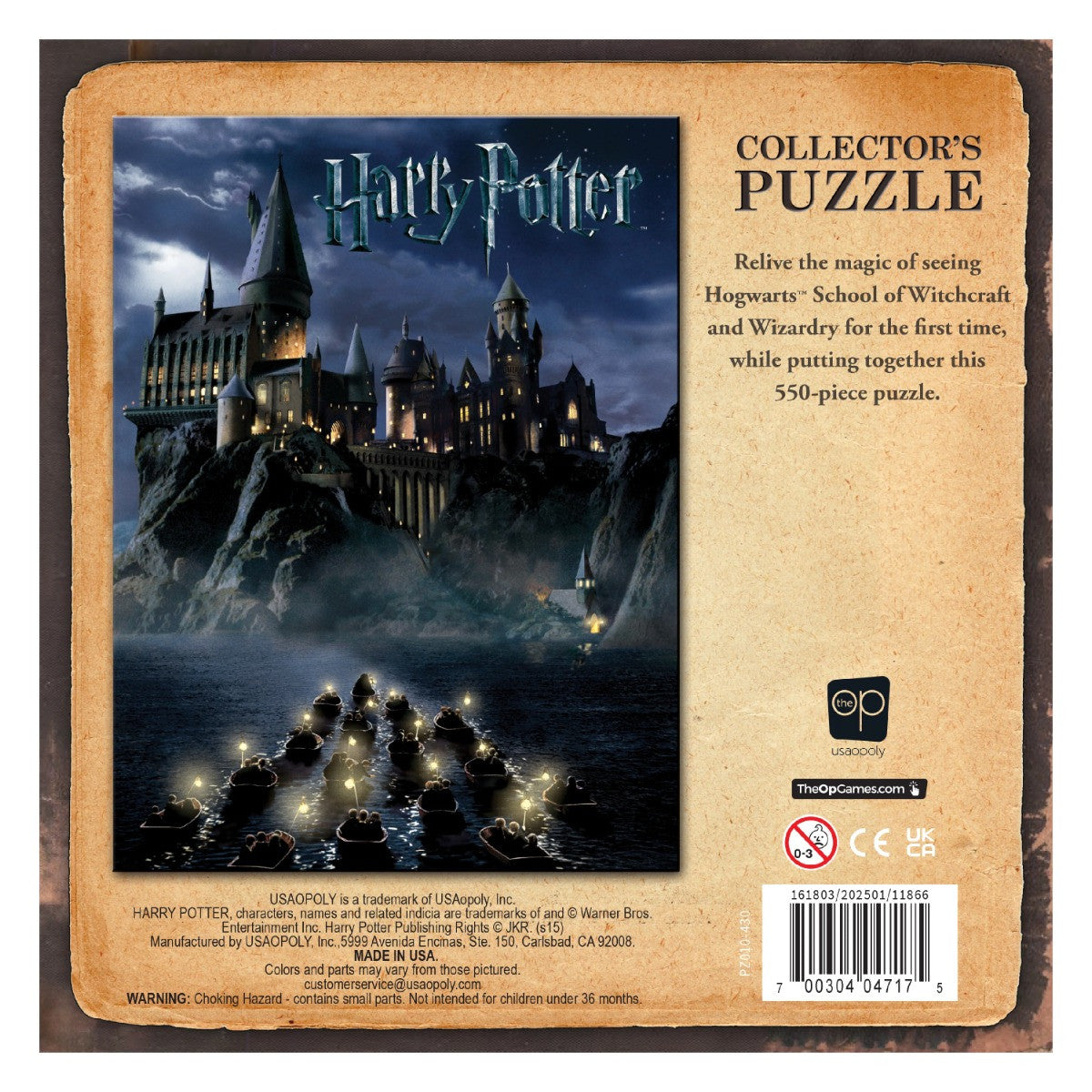 The OP Usaopoly World of Harry Potter 550-Piece Jigsaw Puzzle Official Movie Collectible USA-PZ010-430