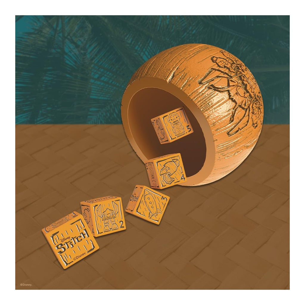 The OP Usaopoly Yahtzee Disney Stitch Tiki Style Dice Game Official Licensed Family Fun USA-YZ004-679