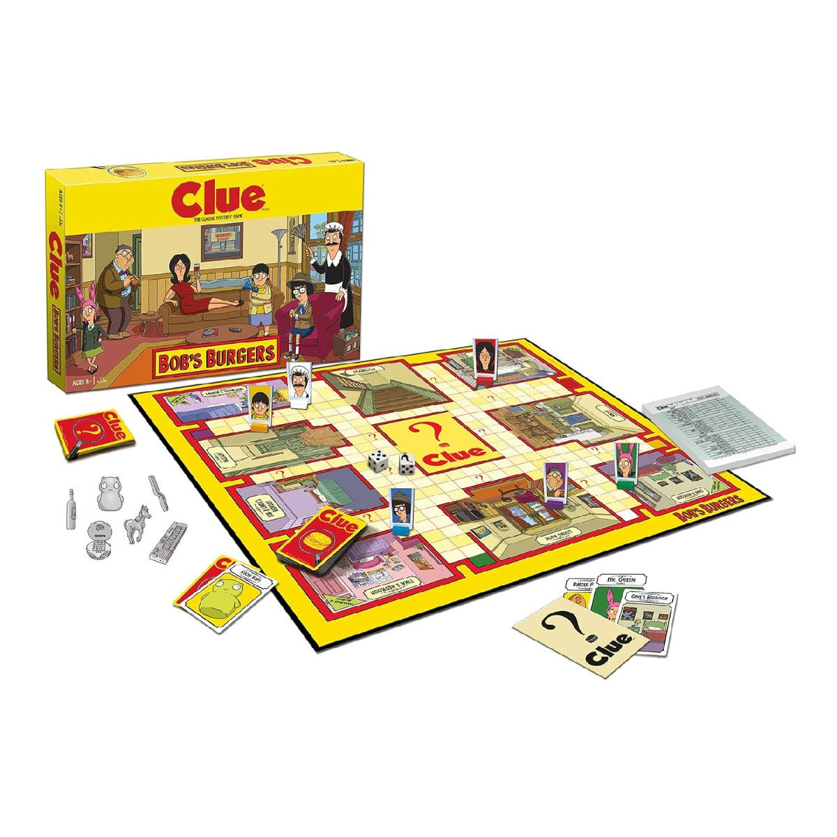 The OP Usaopoly Clue The Classic Mystery Board Game Bobs Burgers