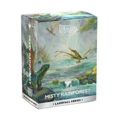 Dragon Shield Sleeves Standard Dual- Matte 'MTG Landfall Series- Misty Rainforest' Art (100 Ct.) ATMDSH16501
