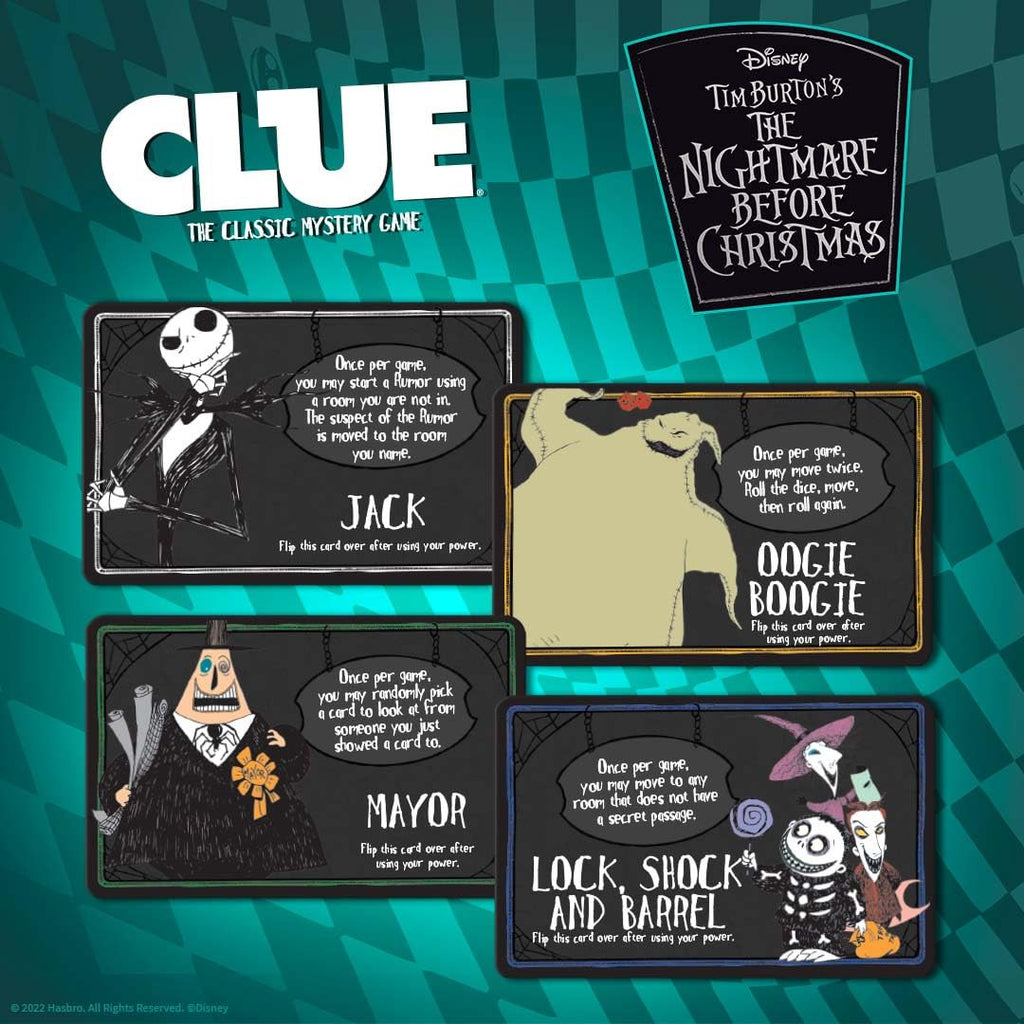 The OP USAopoly Disney Nightmare Before Christmas Clue Strategy Board Game CL004-261