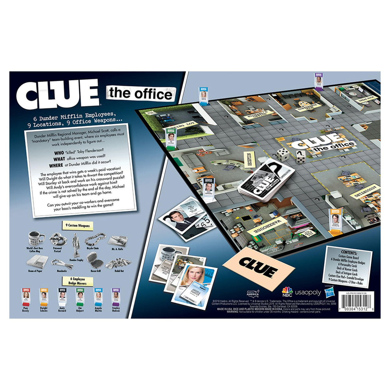 The OP USAopoly The Office Clue Strategy Board Game CL051-198