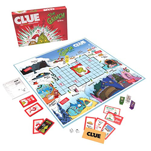 The OP USAopoly Dr. Seuss The Grinch Clue Strategy Board Game CL154-779