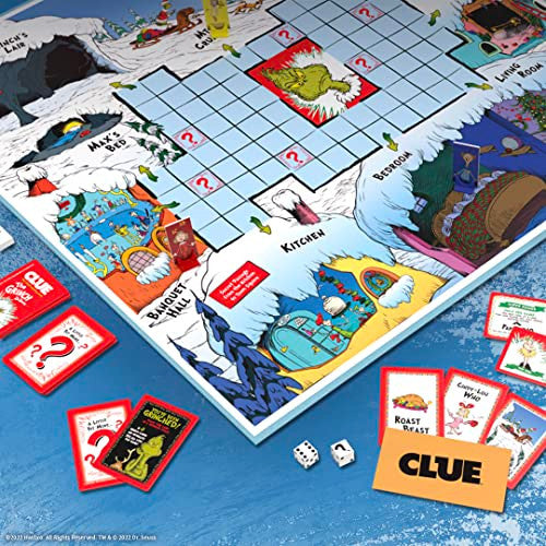 The OP USAopoly Dr. Seuss The Grinch Clue Strategy Board Game CL154-779