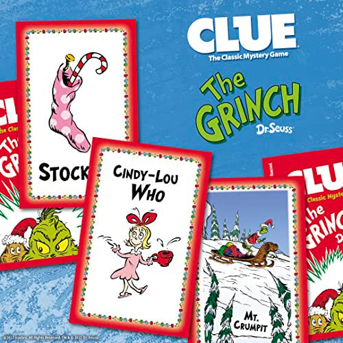 The OP USAopoly Dr. Seuss The Grinch Clue Strategy Board Game CL154-779