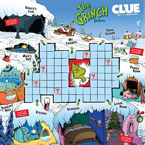 The OP USAopoly Dr. Seuss The Grinch Clue Strategy Board Game CL154-779