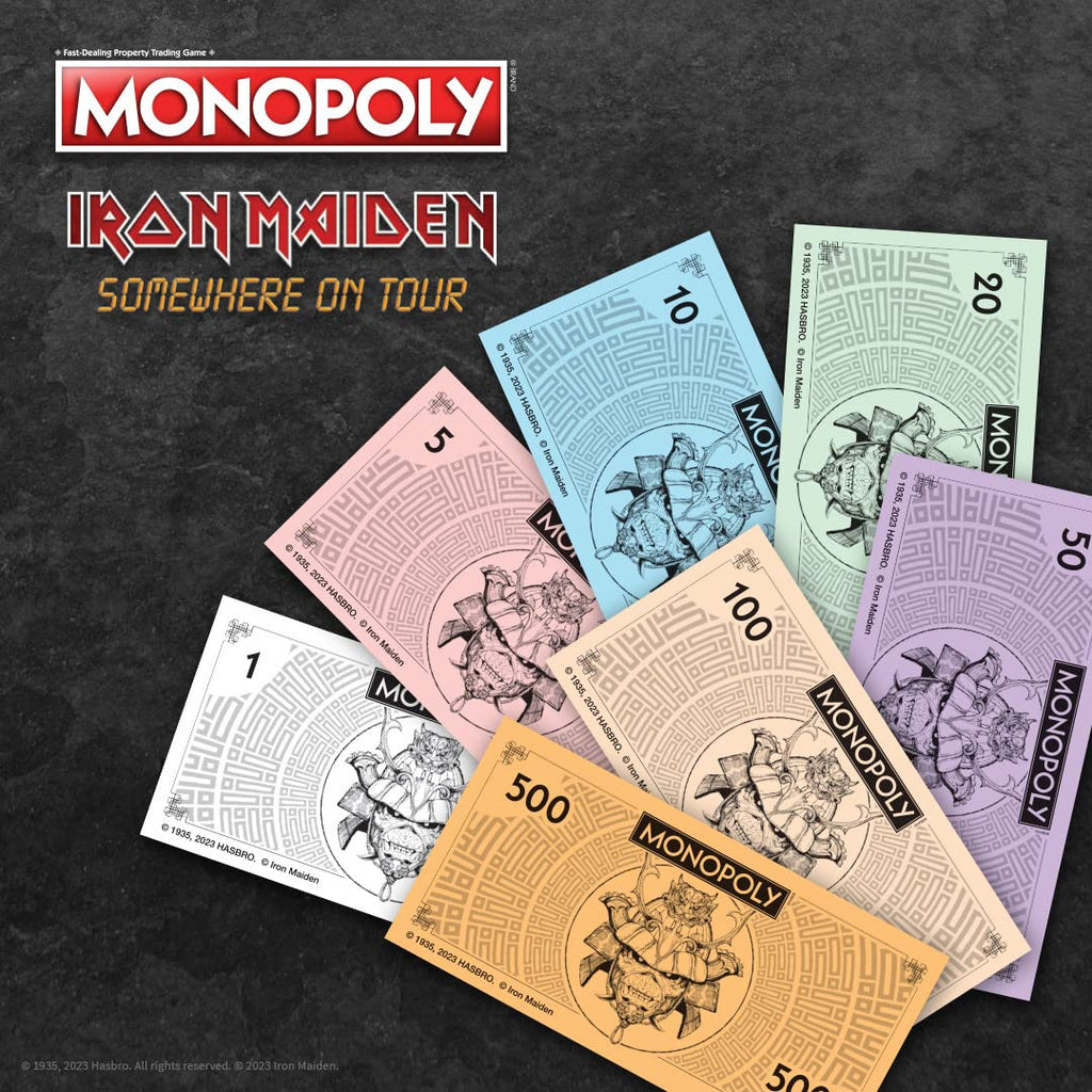 The OP USAopoly Iron Maiden Monopoly Strategy Board Game MN144-656