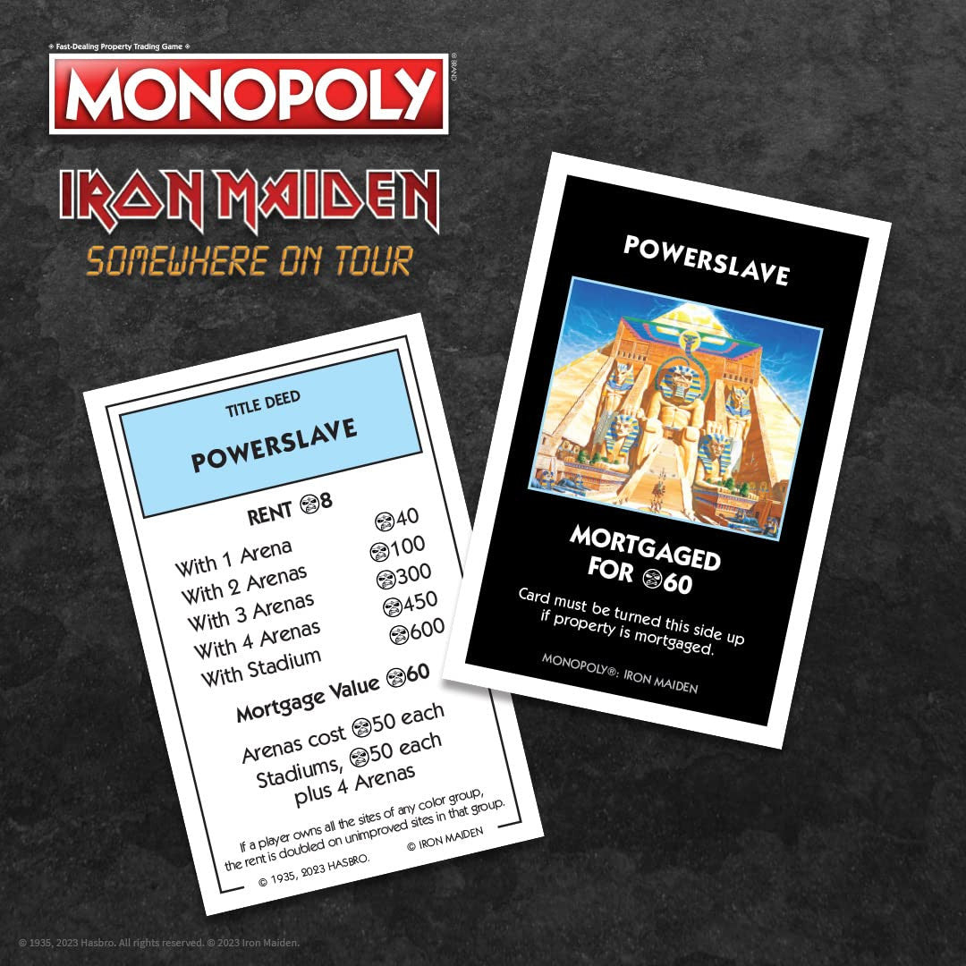 The OP USAopoly Iron Maiden Monopoly Strategy Board Game MN144-656