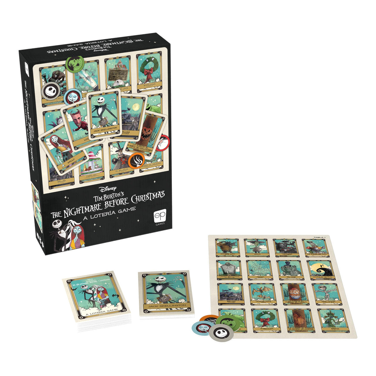 The OP USAopoly Nightmare Before Christmas Loteria Strategy Board Game UP004-261
