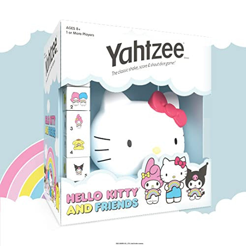 The OP USAopoly Hello Kitty And Friends Yahtzee Strategy Board Game YZ075-296