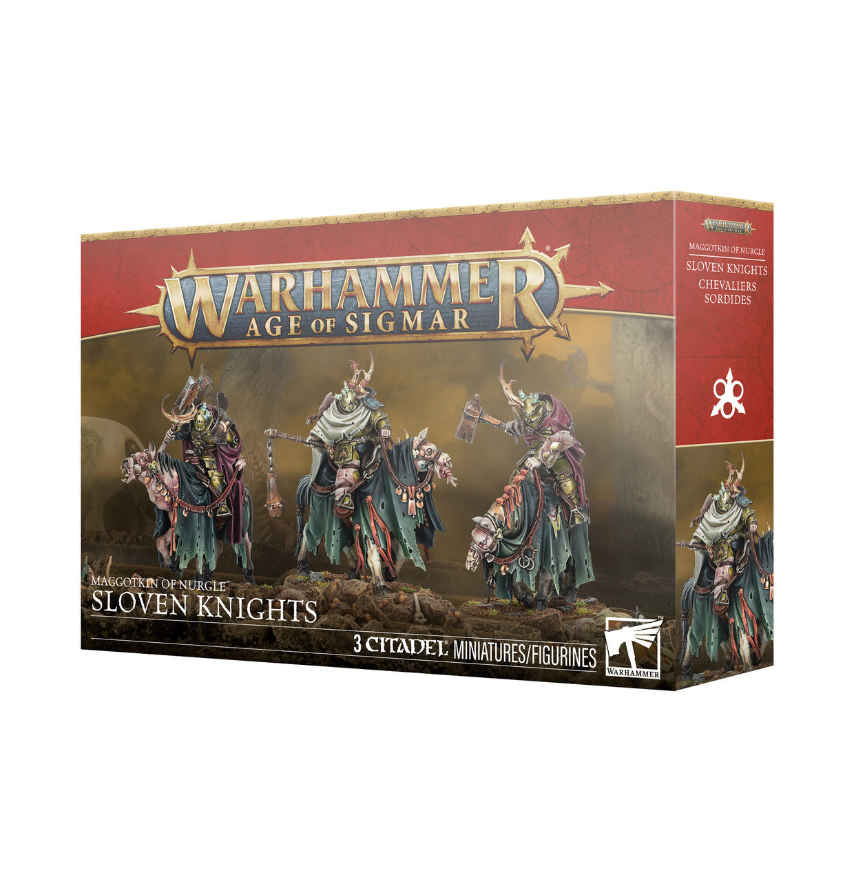Games Workshop Warhammer Age Of Sigmar Maggotkin Of Nurgle Sloven Knights Plastic Box 83-114