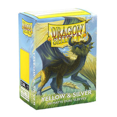 Dragon Shield Sleeves Matte Dual Yellow And Silver (100Ct) ATMDSH15071