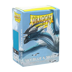 Dragon Shield Sleeves Matte Dual Sky Blue And Silver (100Ct) ATMDSH15074