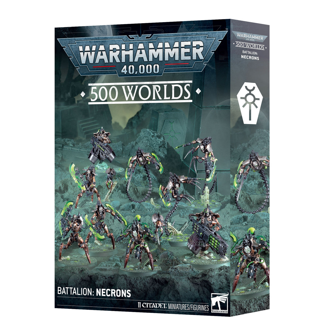 Games Workshop Warhammer 40K Necrons 500 Worlds Battalion Necrons Plastic Box 49-51