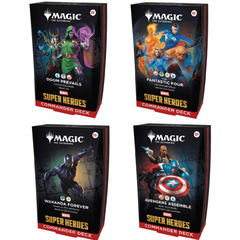 Magic the Gathering CCG: Universes Beyond: Marvel Super Heroes Commander Deck Display (4)