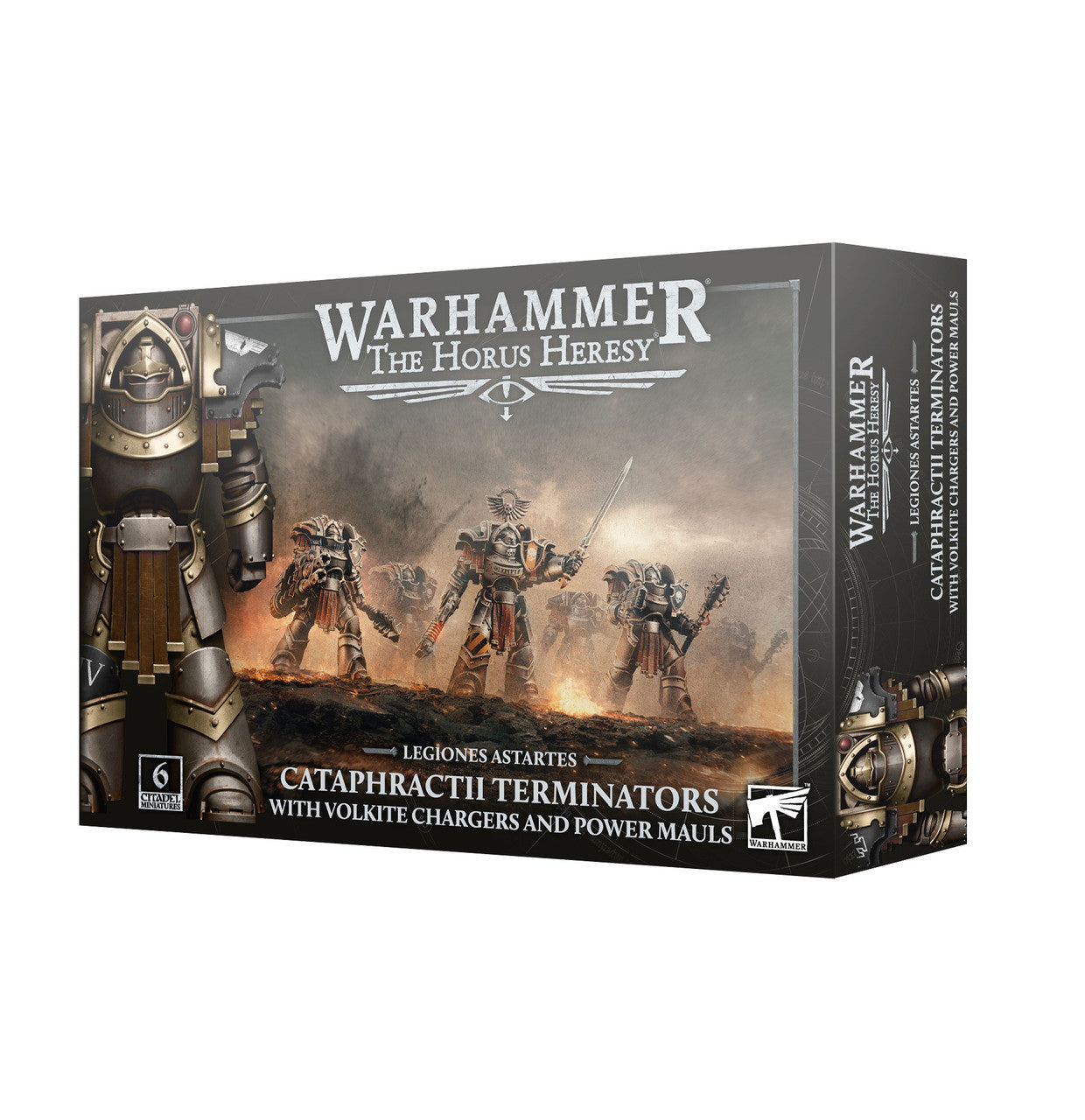 Games Workshop Horus Heresy Legions Astarters Cataphractii Terminators with Volkite Chargers and Power Mauls Plastic Box 31-144