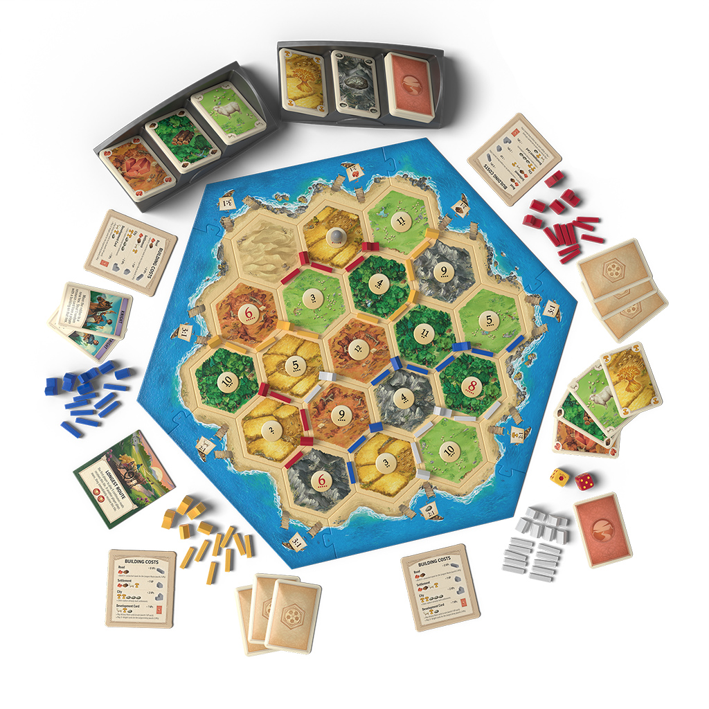 Catan 6th Edition Board Game Strategy Base Game for Family and Adults Ages 10 Plus 3-4 Players 60 Min Playtime CN3081