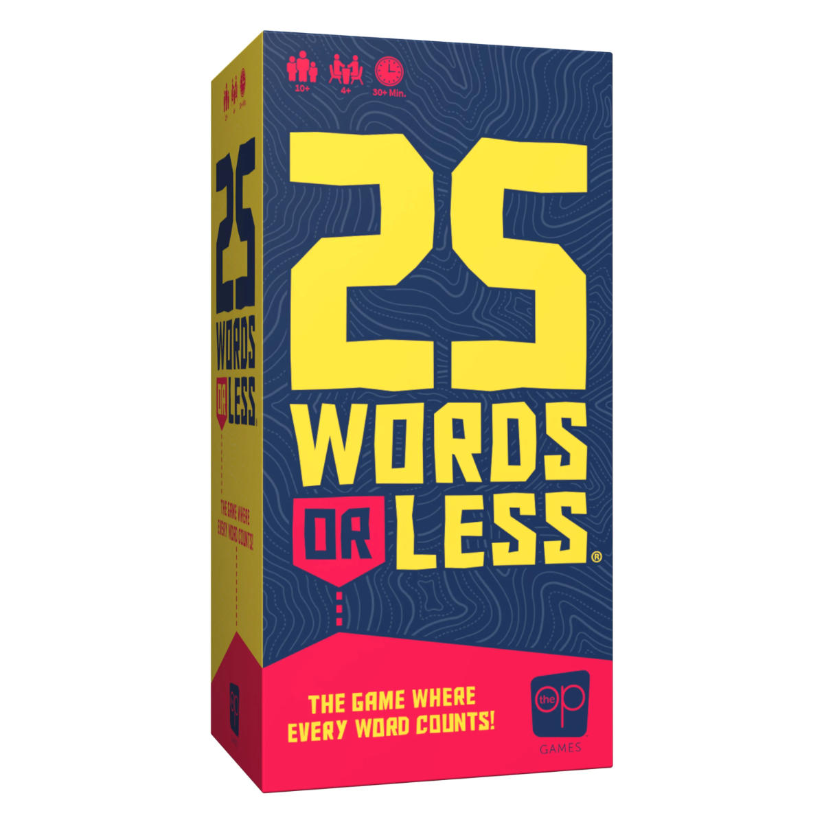 The OP USAopoly 25 Words Or Less 2025 Strategy Board Game PA142-738