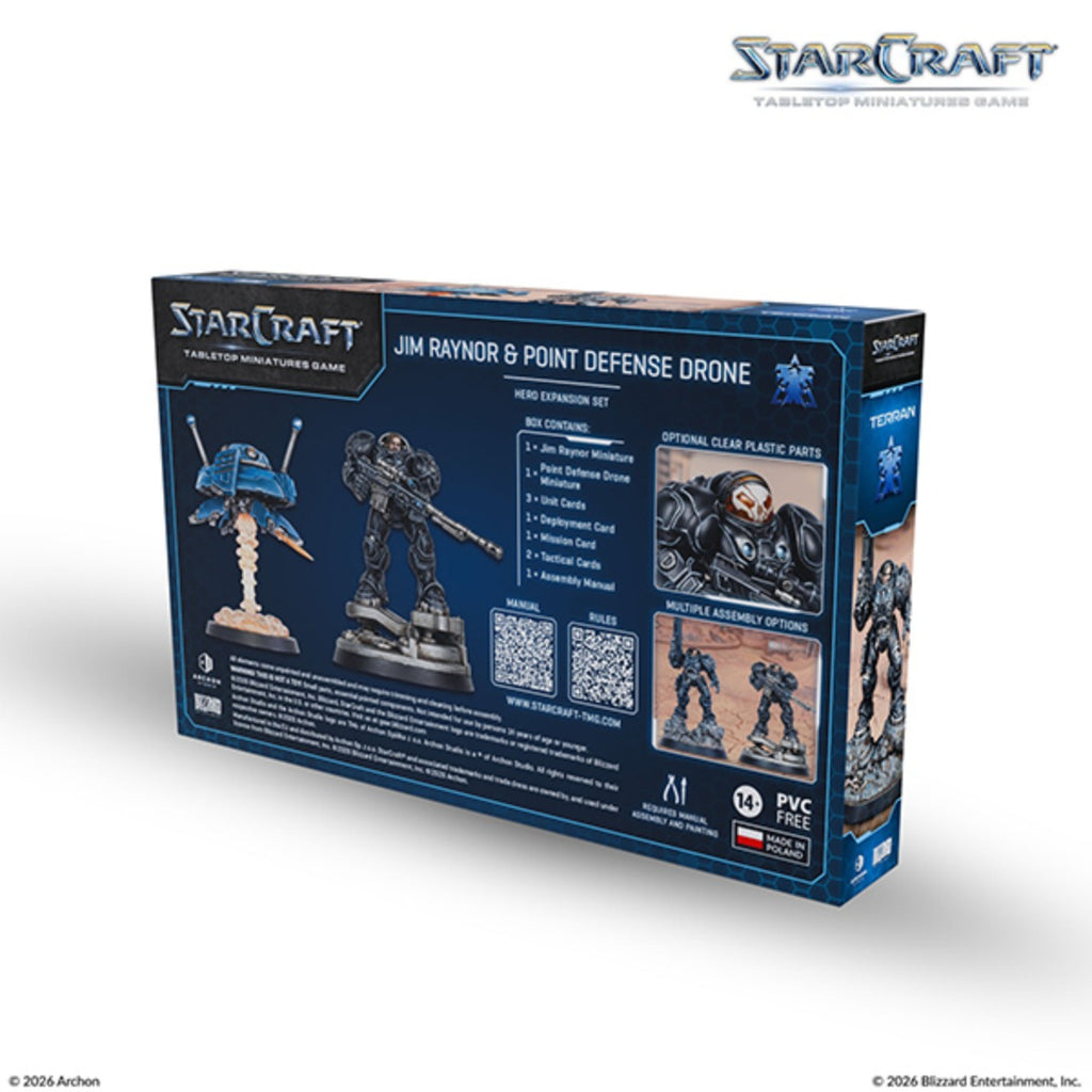 StarCraft Tabletop Miniatures Game Terran Jim Raynor & Point Defense Drone ACHSCMG0016