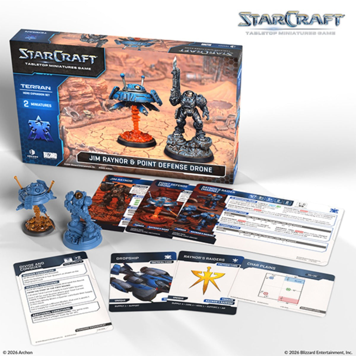 StarCraft Tabletop Miniatures Game Terran Jim Raynor & Point Defense Drone ACHSCMG0016