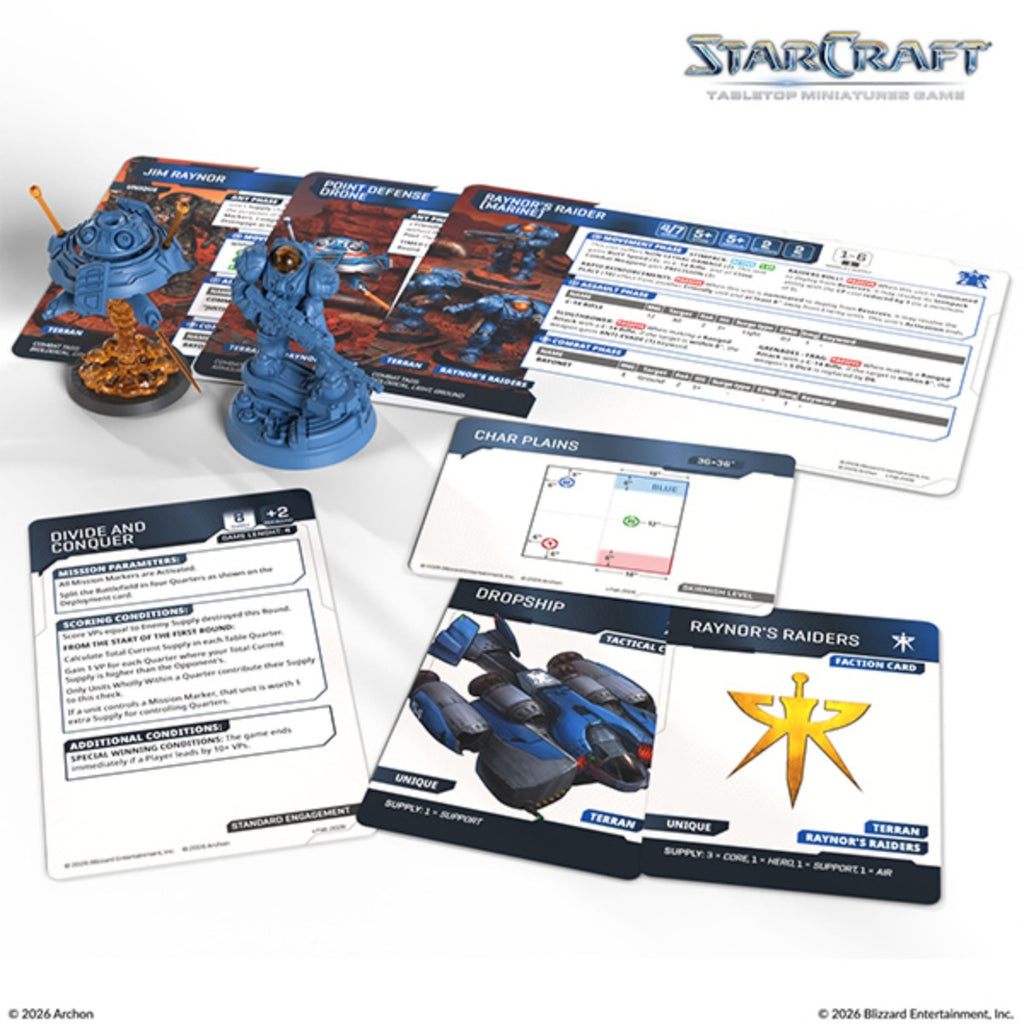 StarCraft Tabletop Miniatures Game Terran Jim Raynor & Point Defense Drone ACHSCMG0016