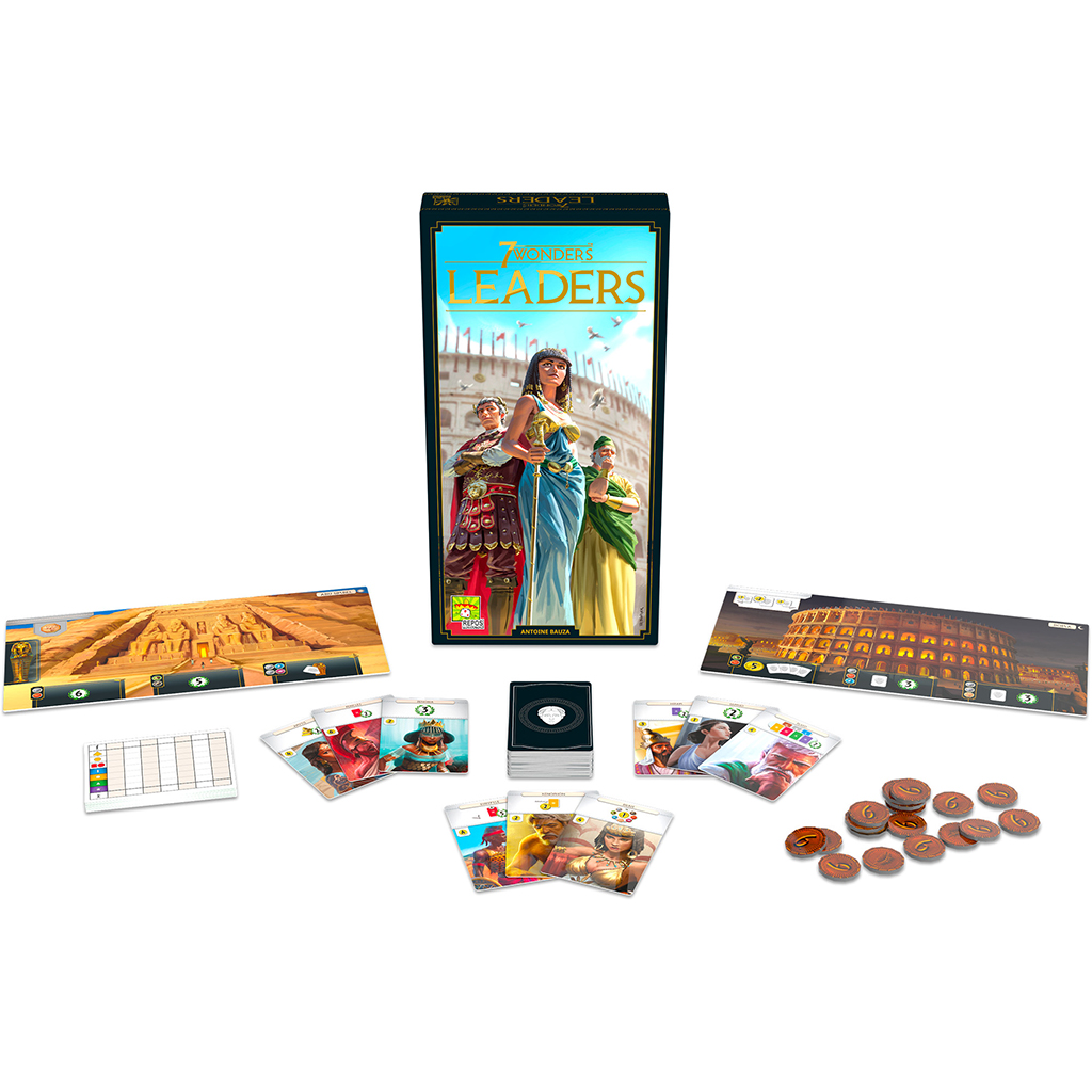 Asmodee 7 Wonders Leaders New Edition Expansion Strategy Board Game for Adults and Family Ages 10+ for 3 to 7 Players Average Playtime 45 Minutes SV02EN
