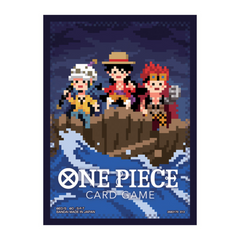 One Piece TCG Official Sleeves Set 6-The Three Captains (pixel art)  Single Pack BAN9040333-ThreeCaptainsPxlArt