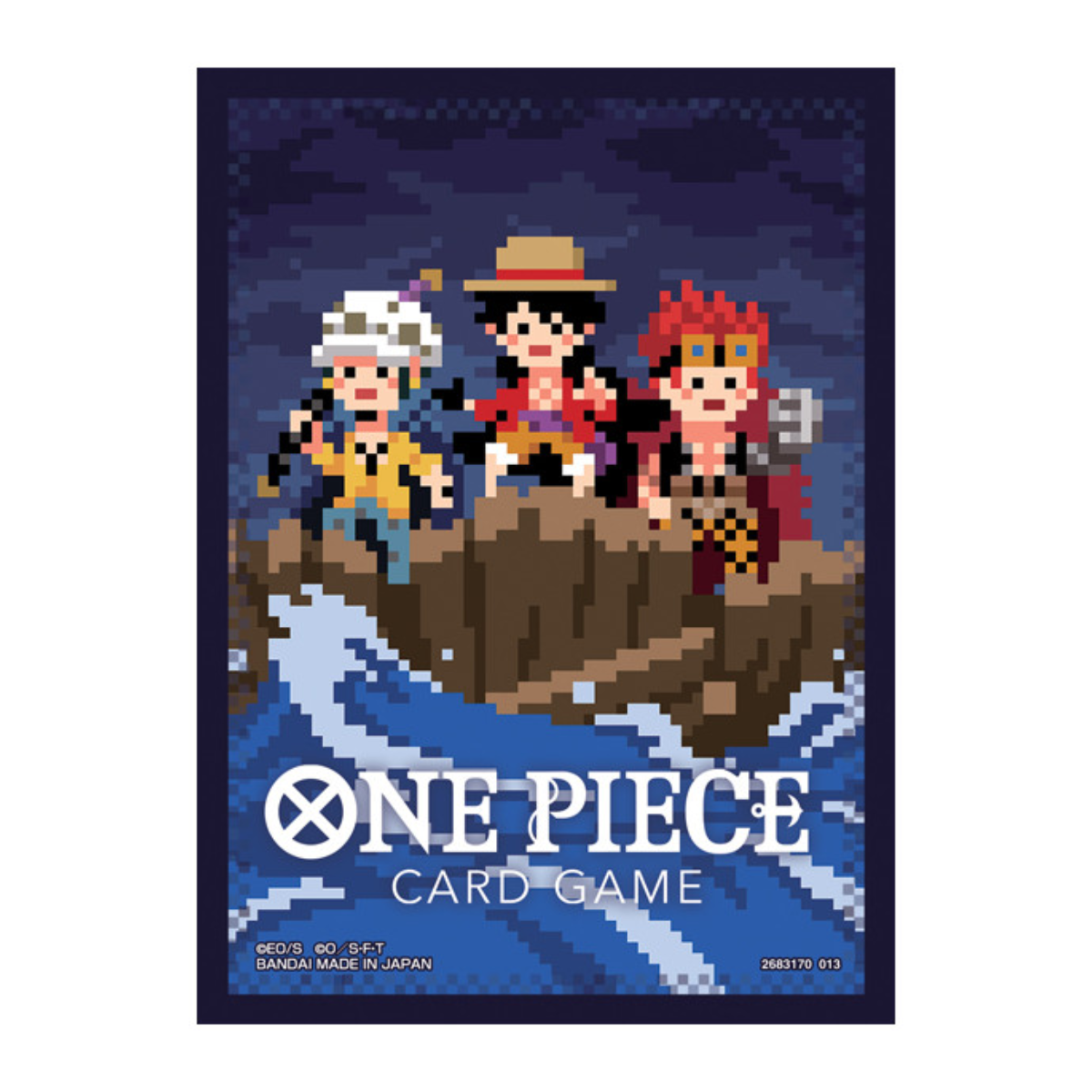 One Piece TCG Official Sleeves Set 6-The Three Captains (pixel art)  Single Pack BAN9040333-ThreeCaptainsPxlArt