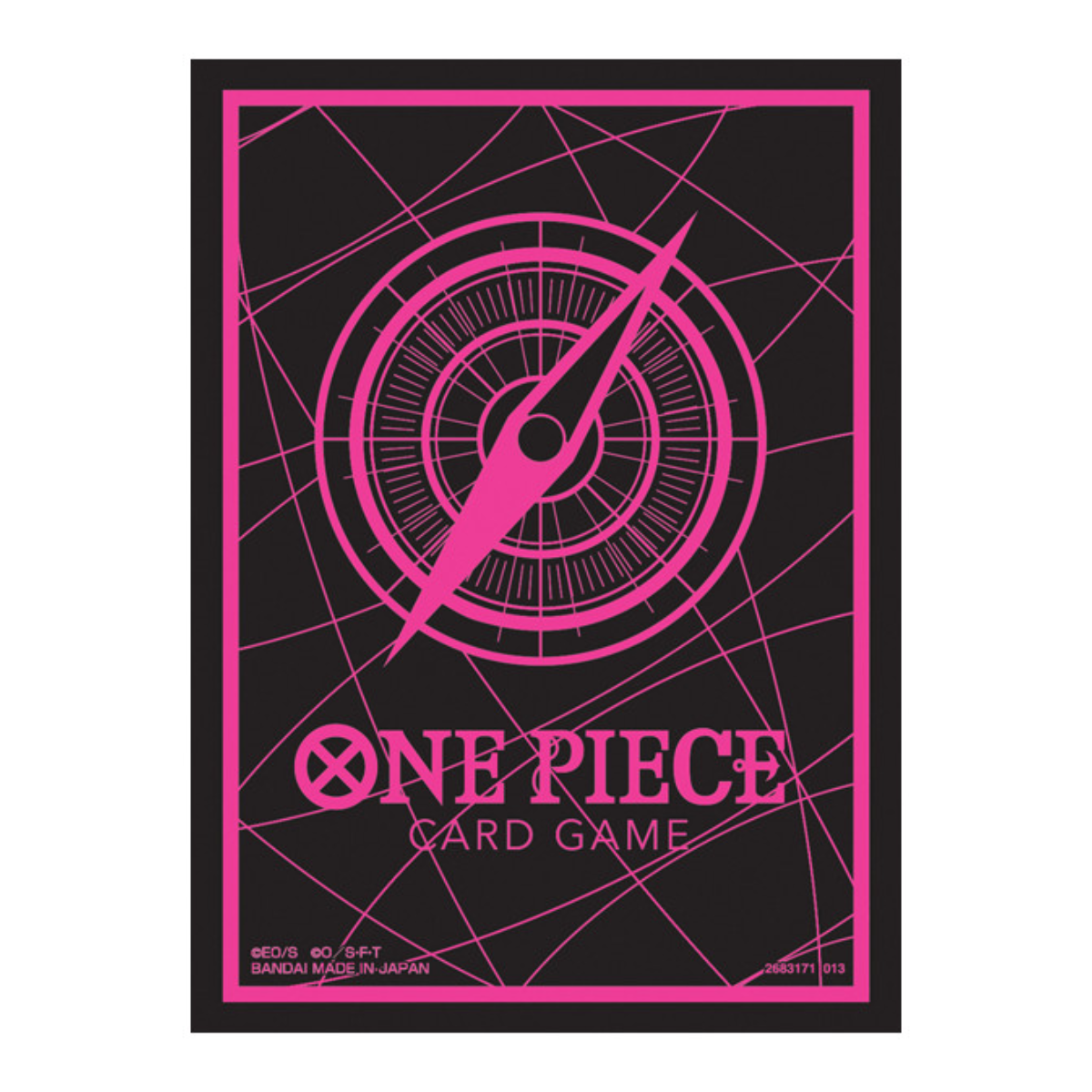 One Piece TCG Official Sleeves Set 6-Standard Black & Pink Single Pack BAN9040333-BlackNPink