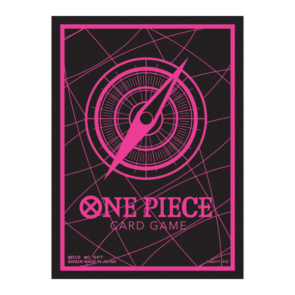One Piece TCG Official Sleeves Set 6-Standard Black & Pink Single Pack BAN9040333-BlackNPink