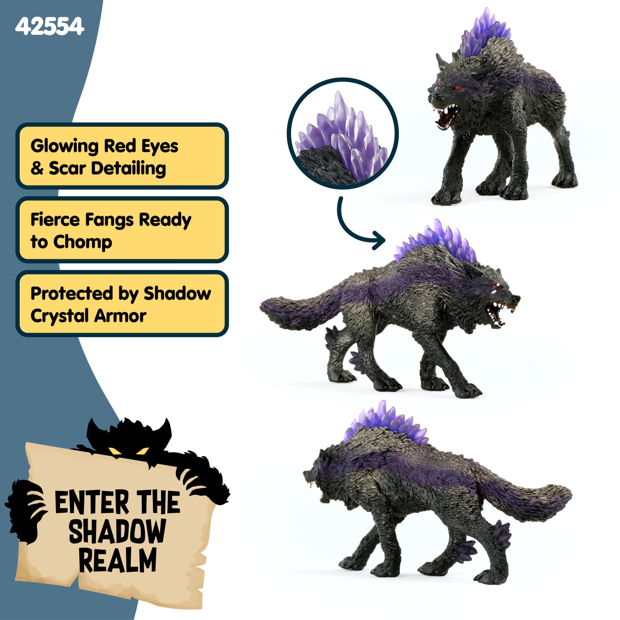Schleich Eldrador Shadow World Shadow Wolf Figurine