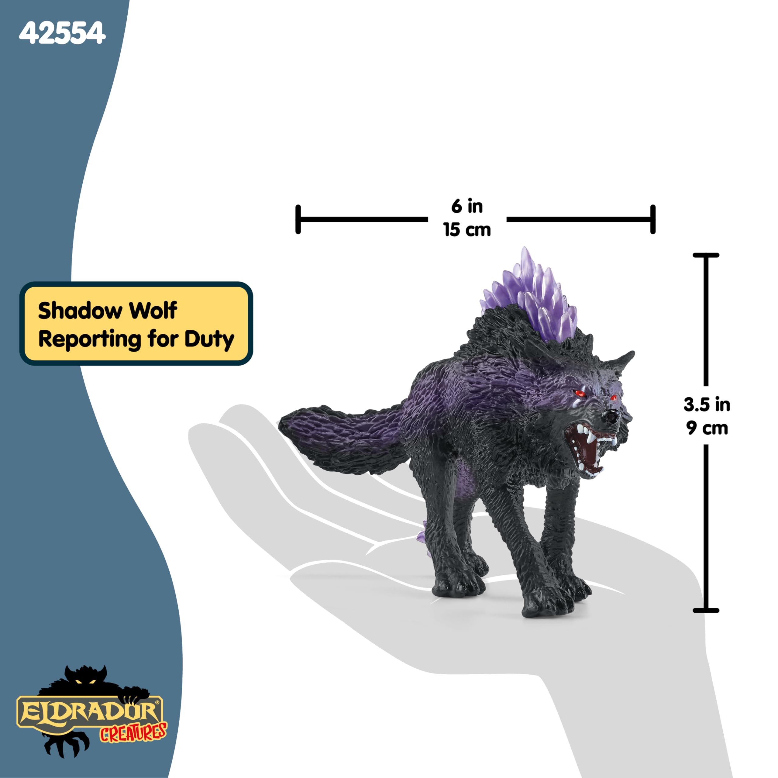 Schleich Eldrador Shadow World Shadow Wolf Figurine