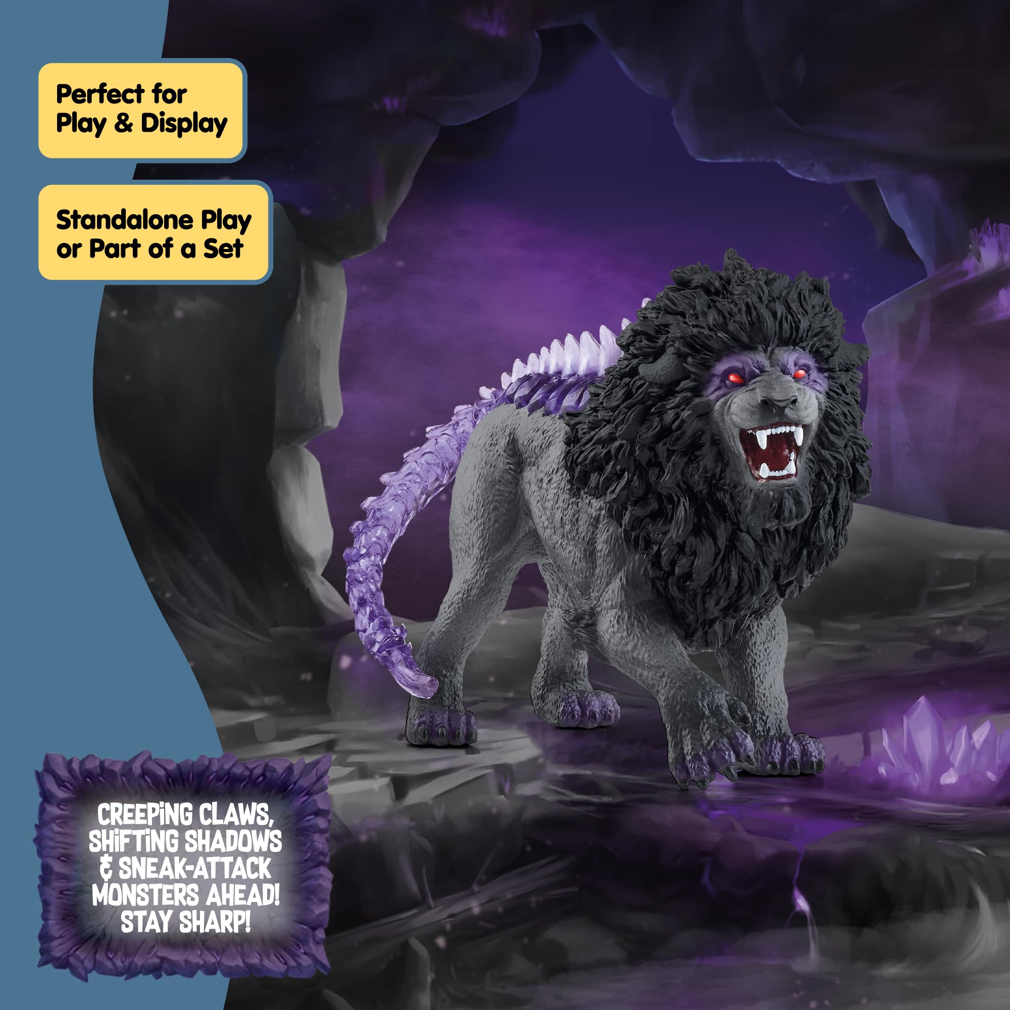 Schleich Eldrador Shadow World Shadow Lion Figurine