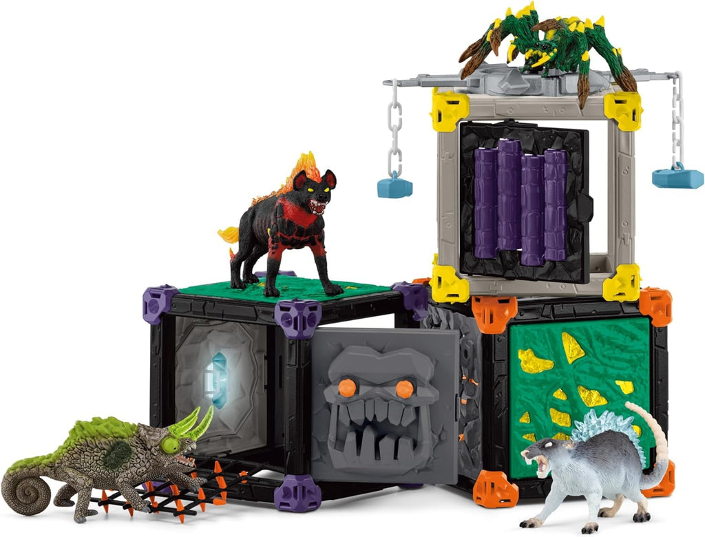 Schleich Eldrador Battle Caves Arena Lava Vs Shadow Playset Fire Bull and Shadowhound Included