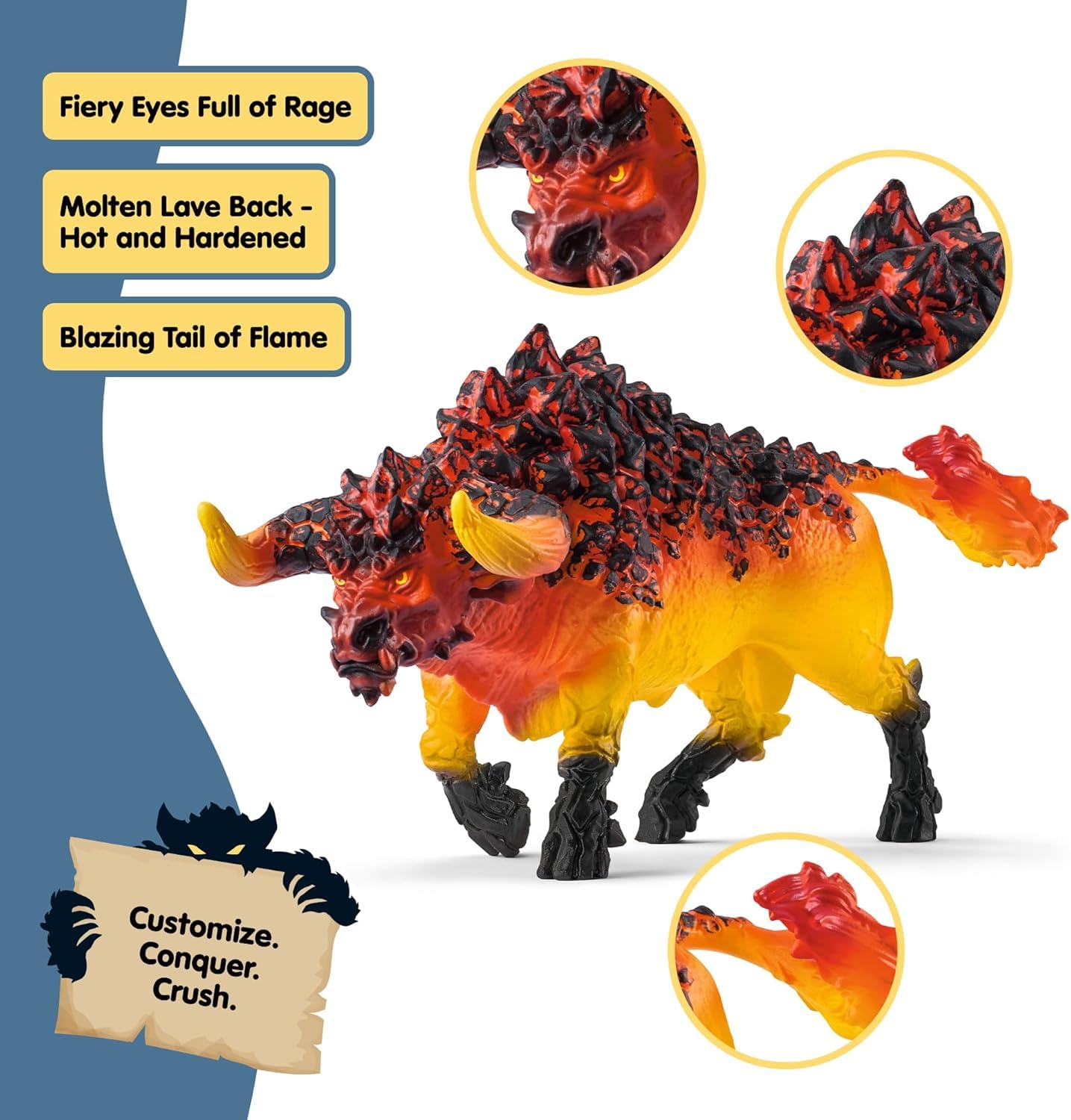 Schleich Eldrador Battle Caves Arena Lava Vs Shadow Playset Fire Bull and Shadowhound Included