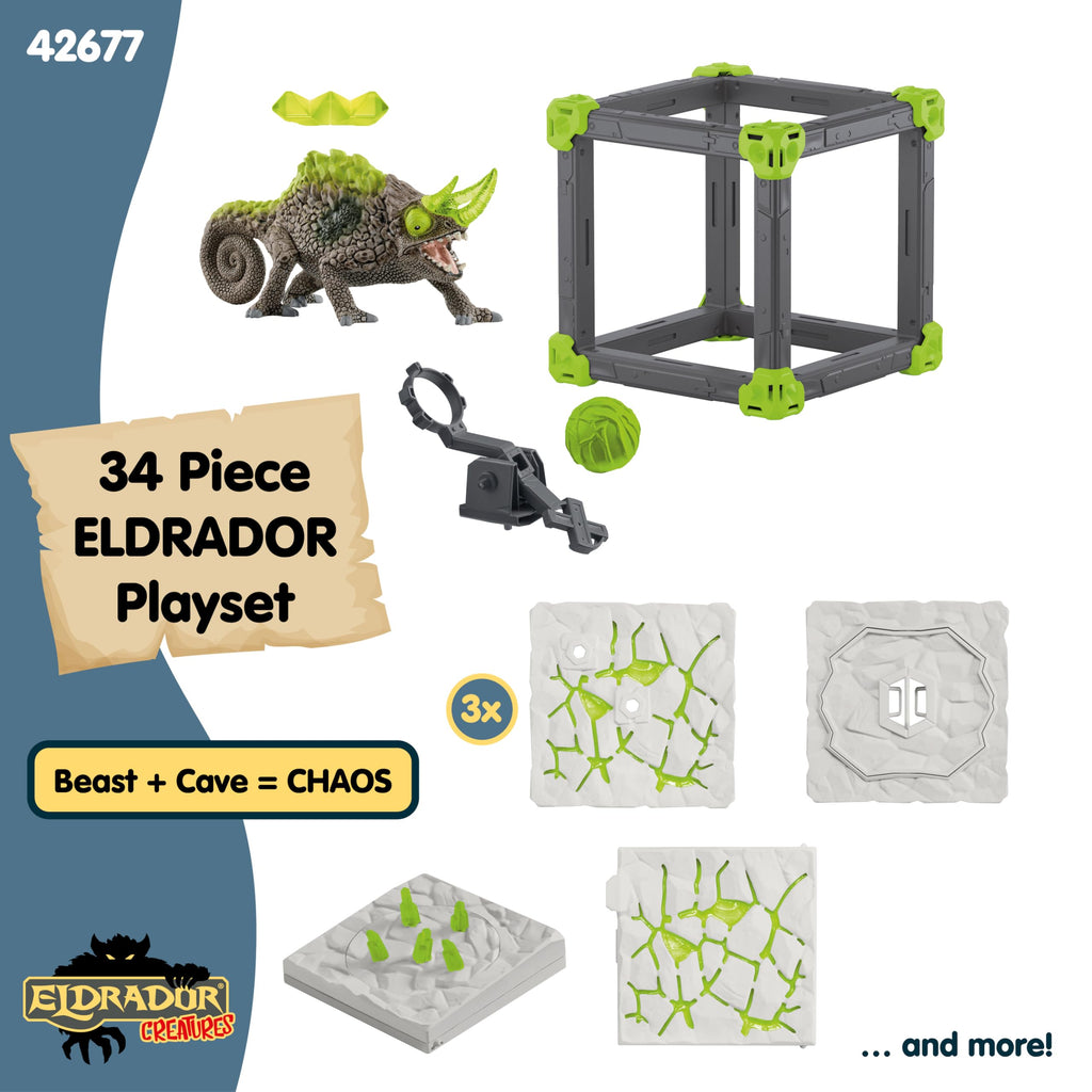 Schleich Eldrador Stone World Cave Of The Stone Chameleon Playset