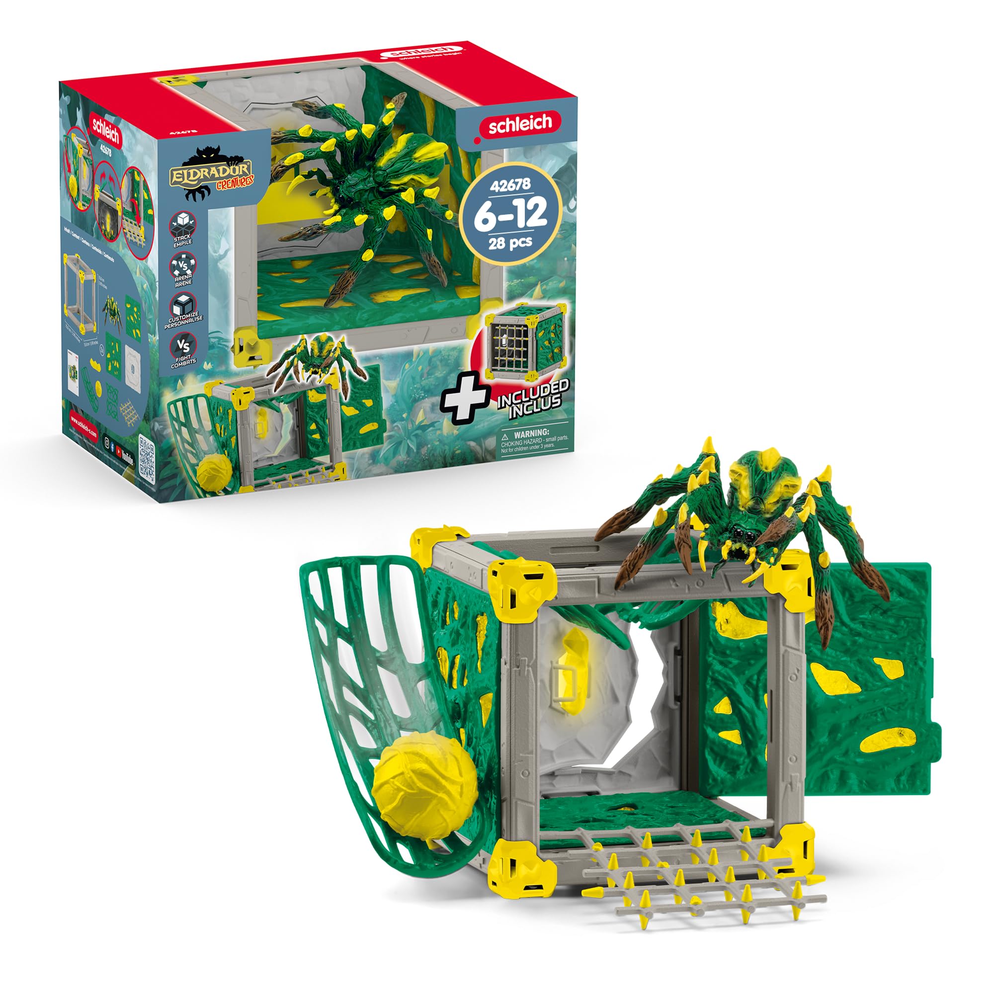 Schleich Eldrador Jungle World Cave Of The Jungle Tarantula Playset