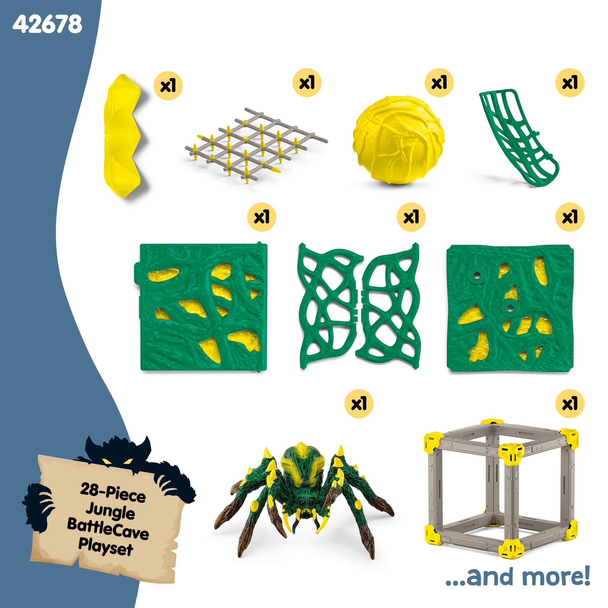 Schleich Eldrador Jungle World Cave Of The Jungle Tarantula Playset