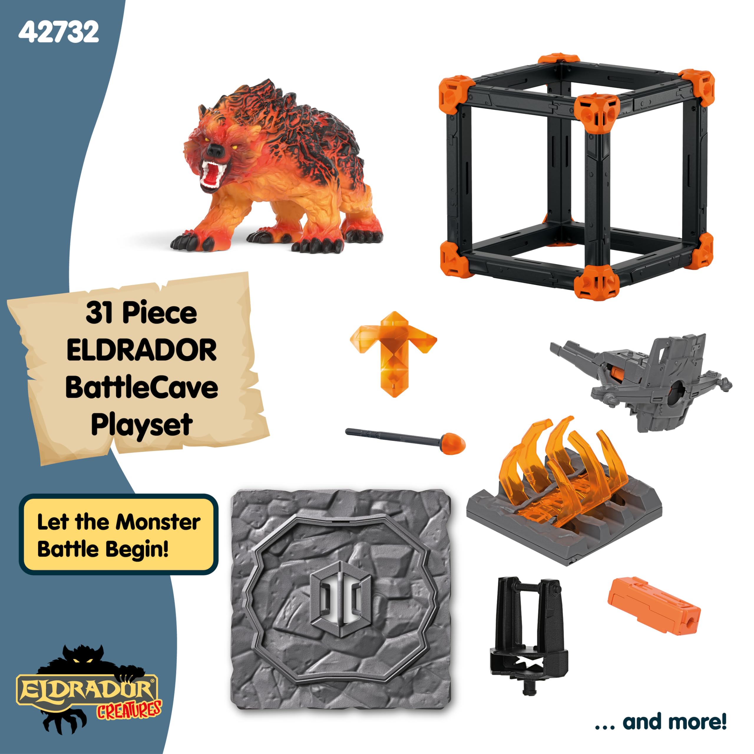 Schleich Eldrador Lava World Battle Cave Lava Boar Playset