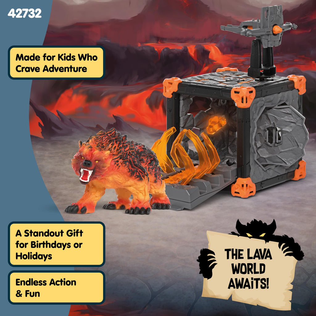 Schleich Eldrador Lava World Battle Cave Lava Boar Playset
