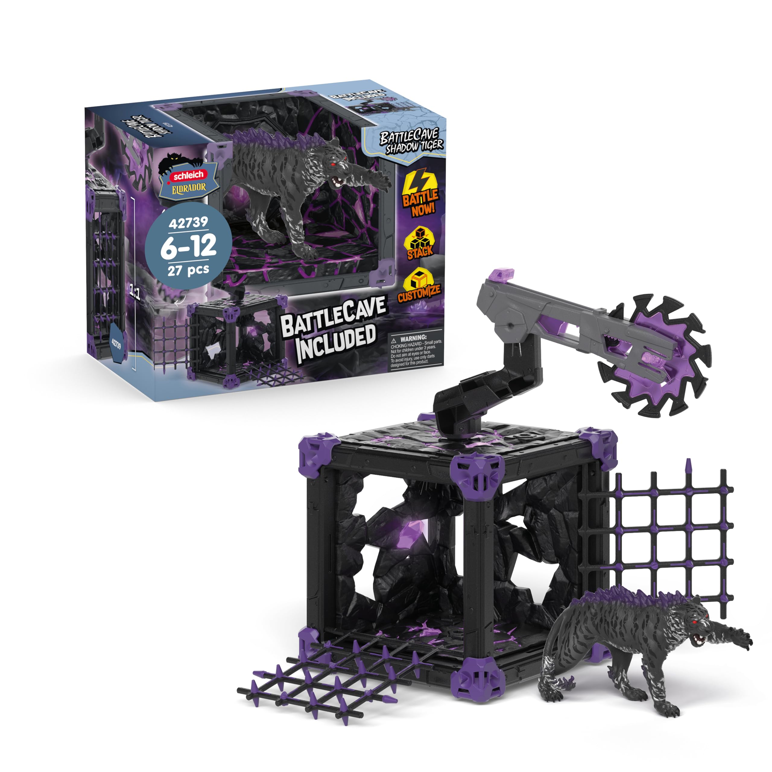 Schleich Eldrador Shadow World Battle Cave Shadow Tiger Playset