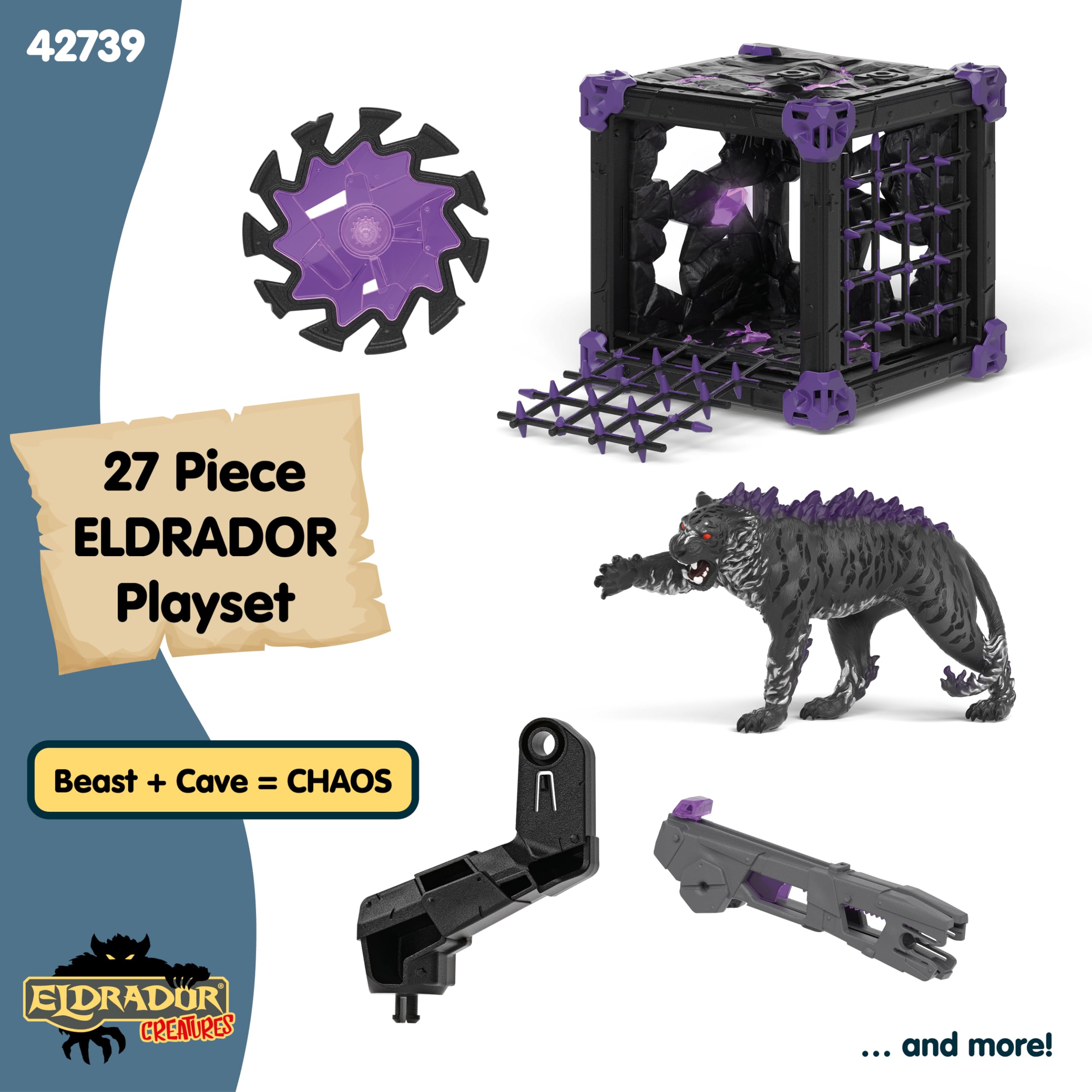 Schleich Eldrador Shadow World Battle Cave Shadow Tiger Playset