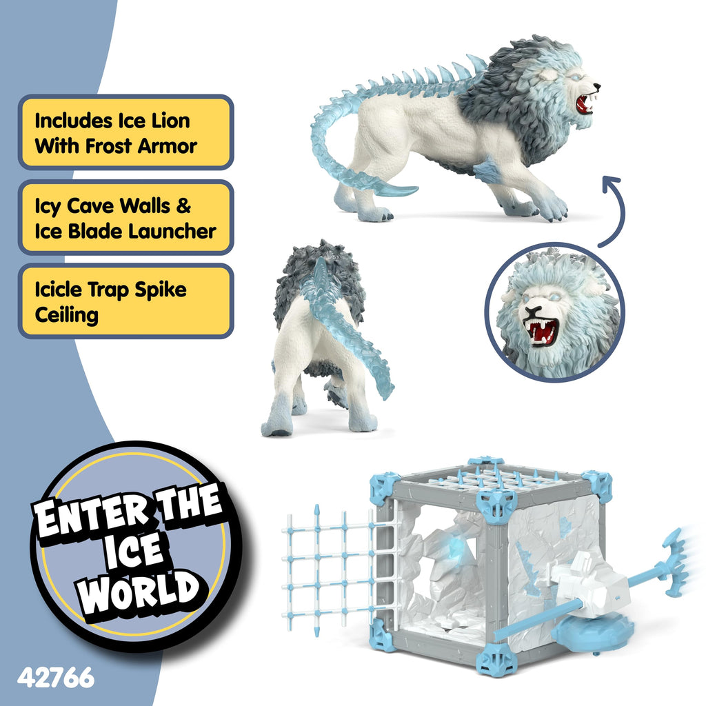 Schleich Eldrador Ice World Battle Cave Ice Lion Playset