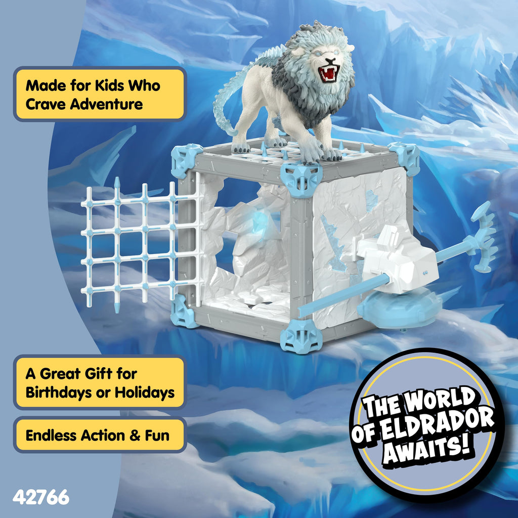 Schleich Eldrador Ice World Battle Cave Ice Lion Playset